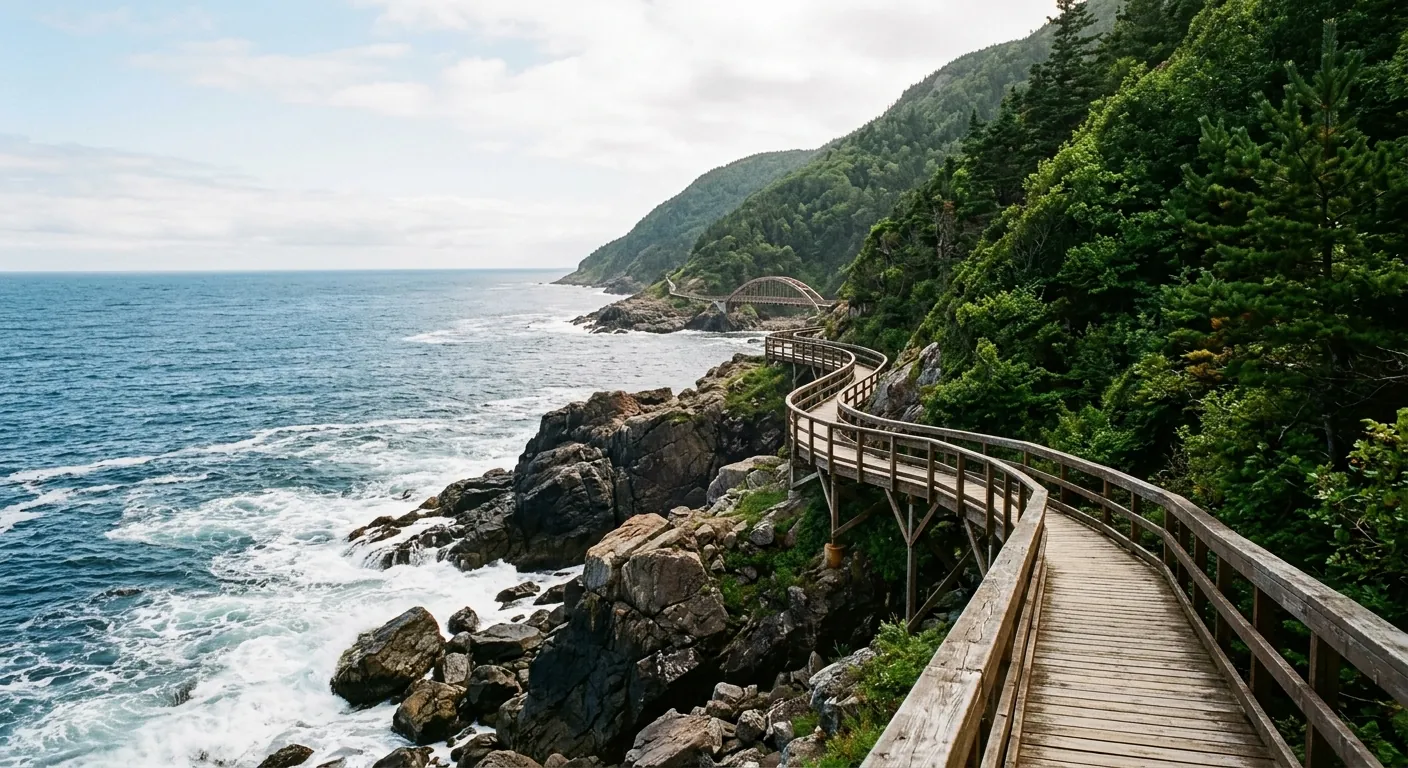 說明松島周邊的海岸步道景觀