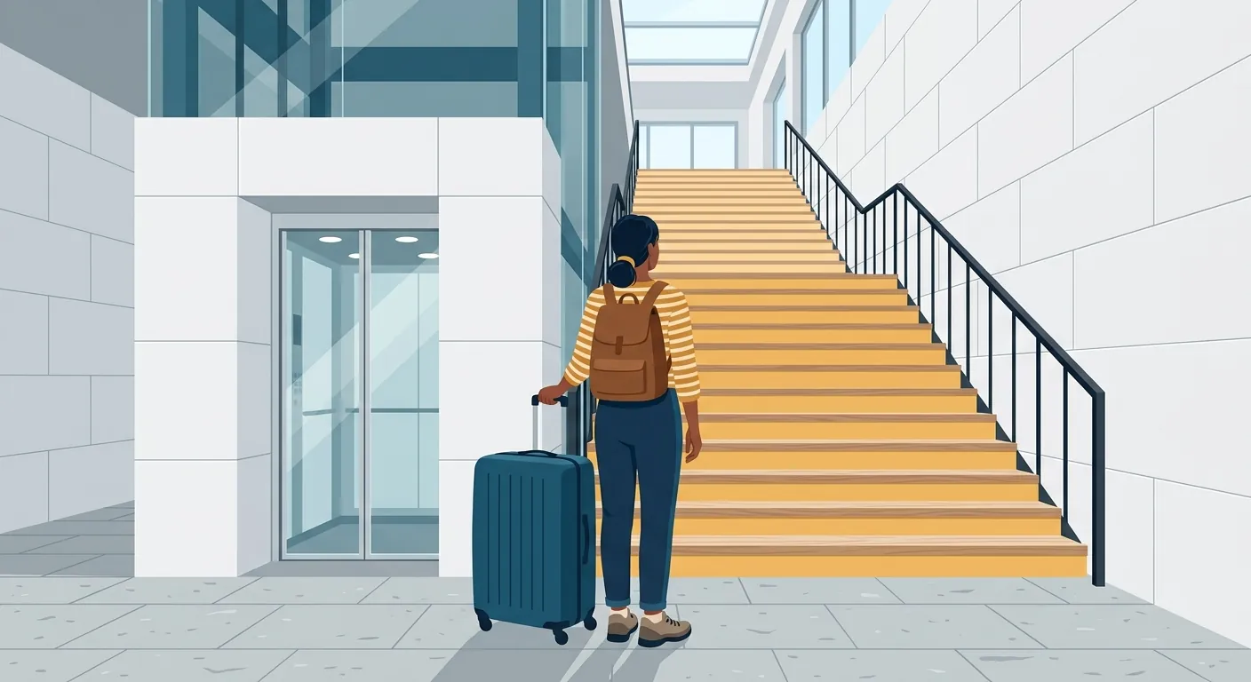 說明下車後走到住宿的最後一段路